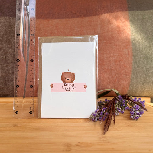 Postkarte " keine Liebe für Nazis" A6