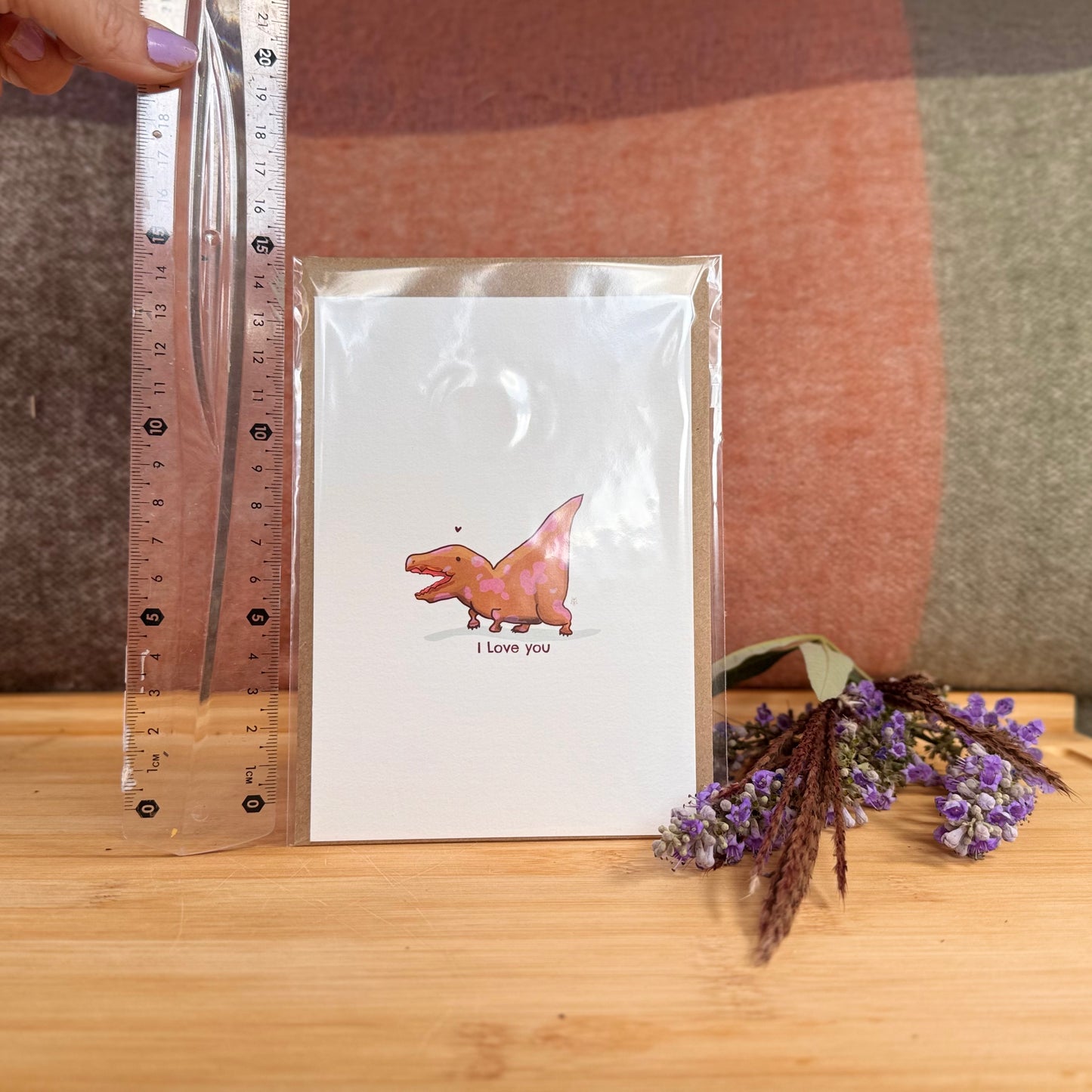 Postkarte Dino " I Love you " A6