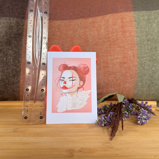 Mini Print " Creepy Clown Girl "