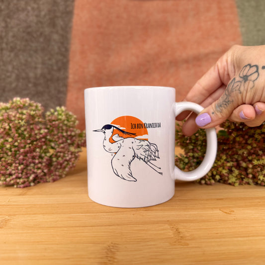 "Ich bin Kranich da" Keramiktasse