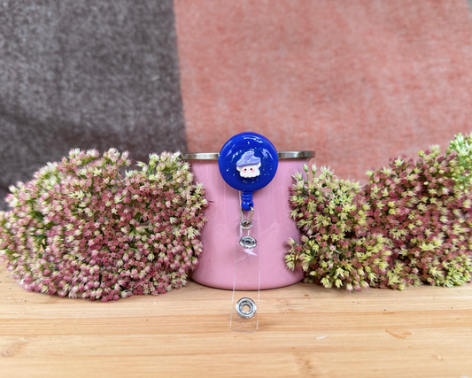 Ausweishalter mit Jojo/ Badge Reel  " blue Ghost "