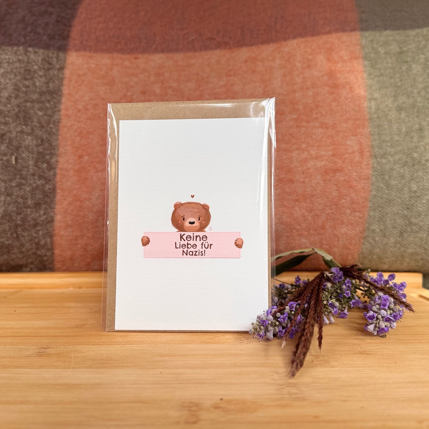 Postkarte " keine Liebe für Nazis" A6