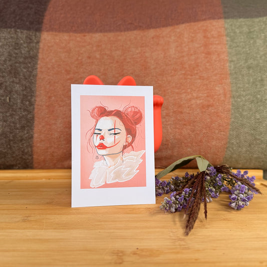 Mini Print " Creepy Clown Girl "